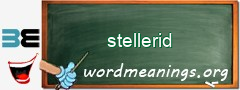 WordMeaning blackboard for stellerid